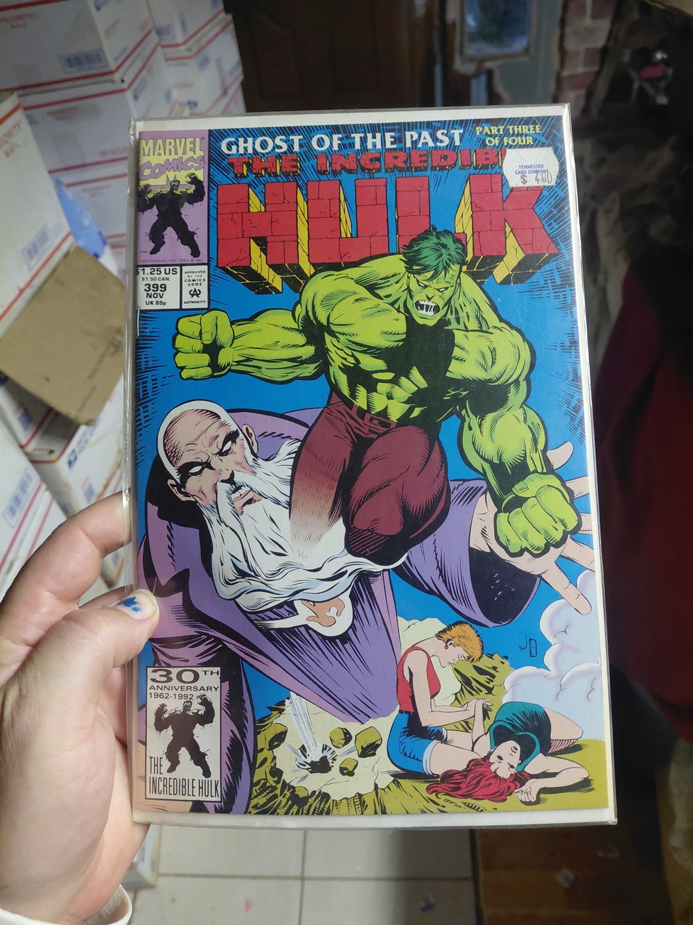 copy of The Incredible Hulk #399 from Marvel Comics, published in November 1992.